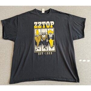 ZZ Top Est 1969 Black Graphic T-Shirt size XL
